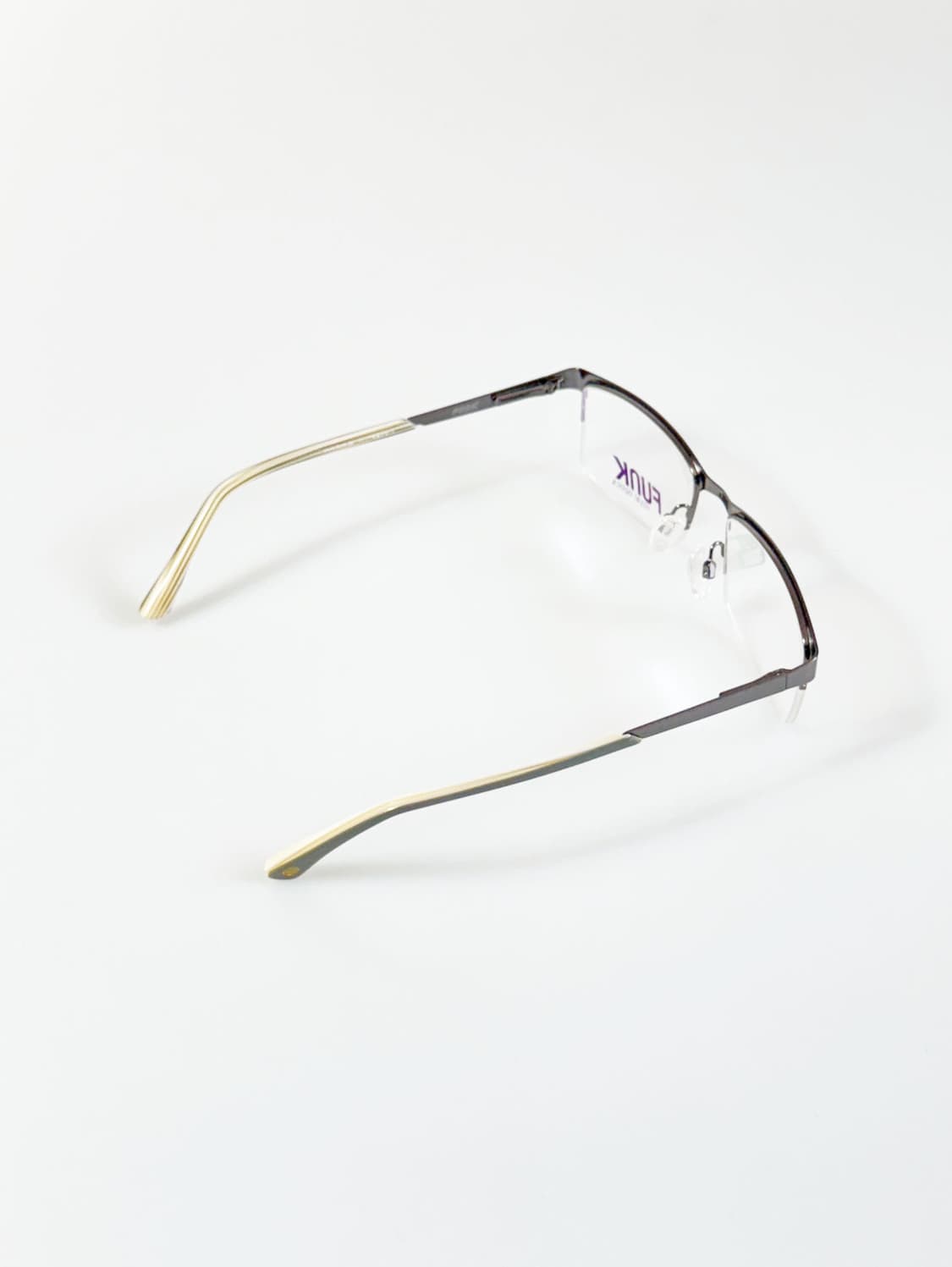 90s FUNK 반무테 메탈 스퀘어 빈티지 안경 상품이미지4