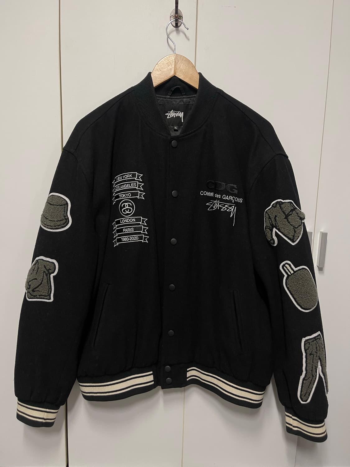 스투시 CDG 꼼데가르송 바시티 자켓 XL 상품이미지1