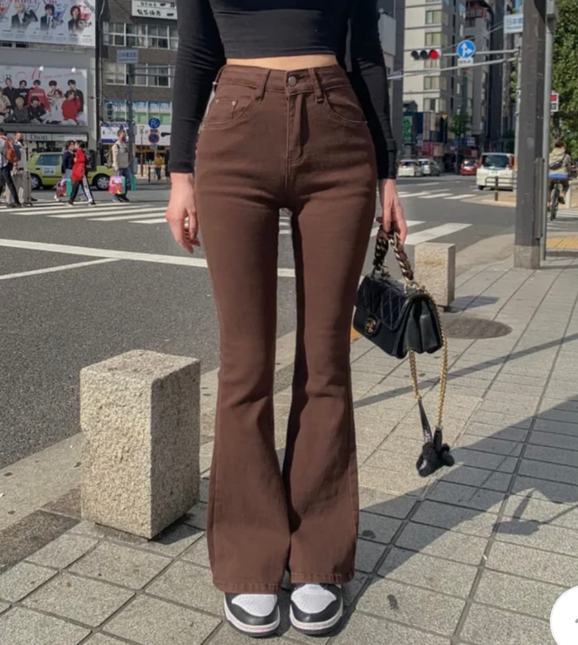 브라운 부츠컷 팬츠 상품이미지1