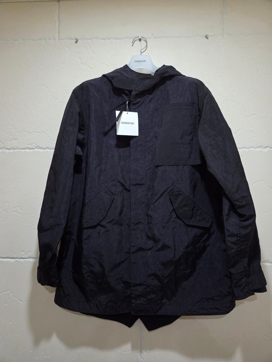 강혁 레디메이드 애어백 피쉬테일 자켓 블랙 라지 새상품 상품이미지1