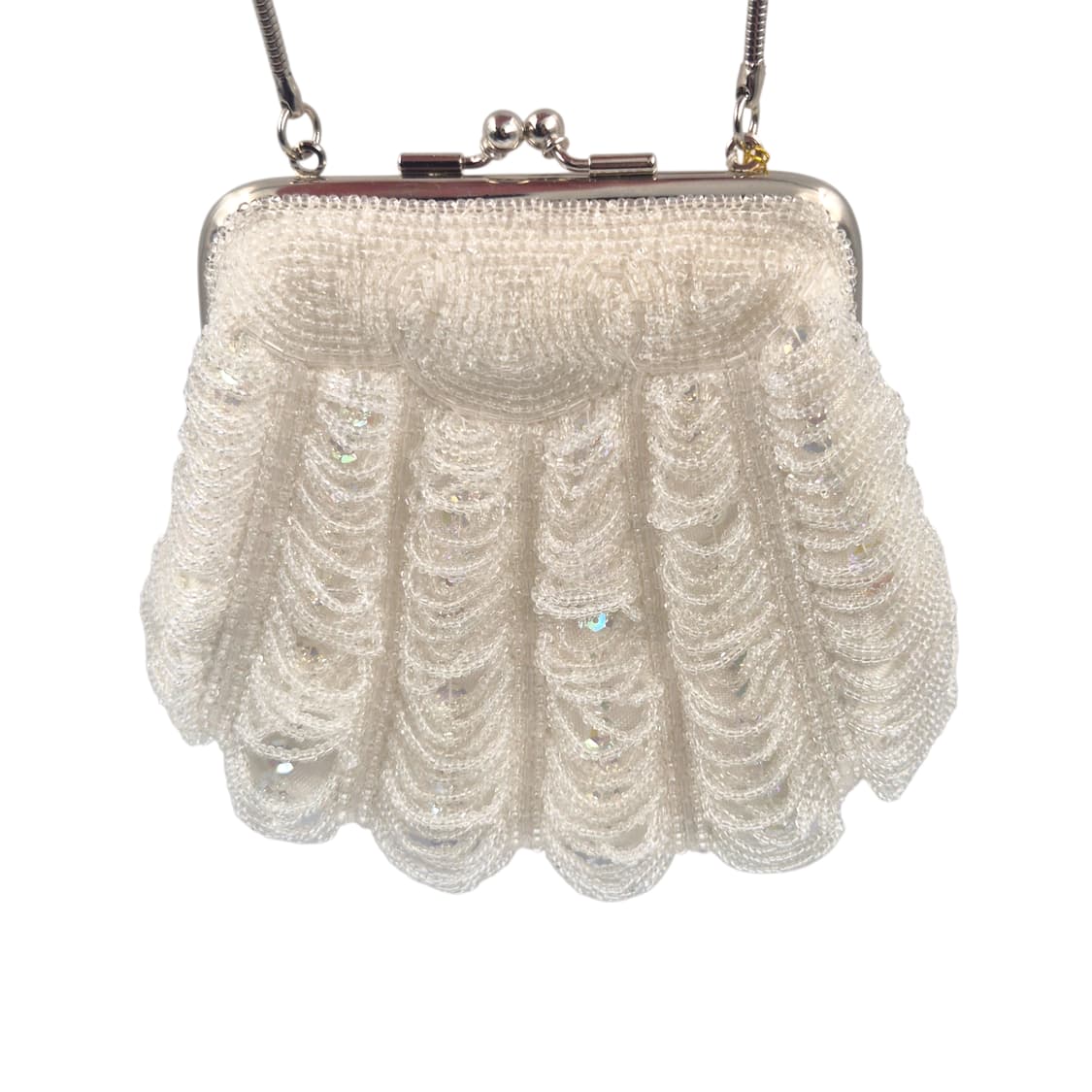 80s 핸드메이드 레트로 쉘 비즈 파티백 상품이미지1