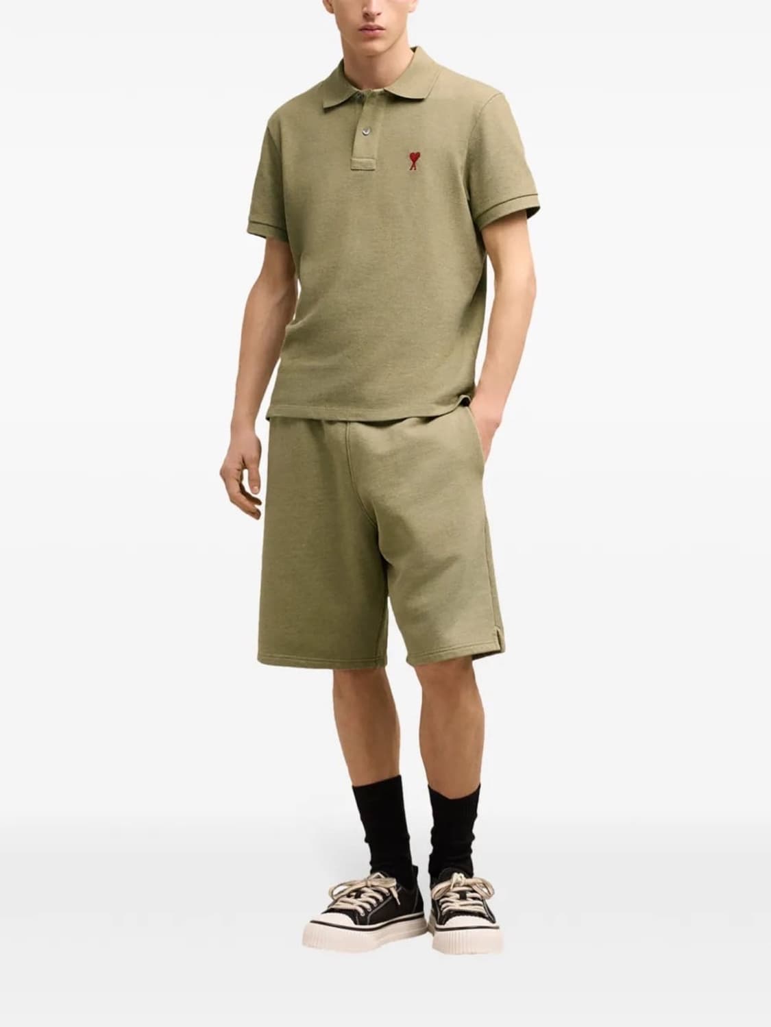 (새상품/정품)아미 스몰하트 반팔 카라티 XL 상품이미지3