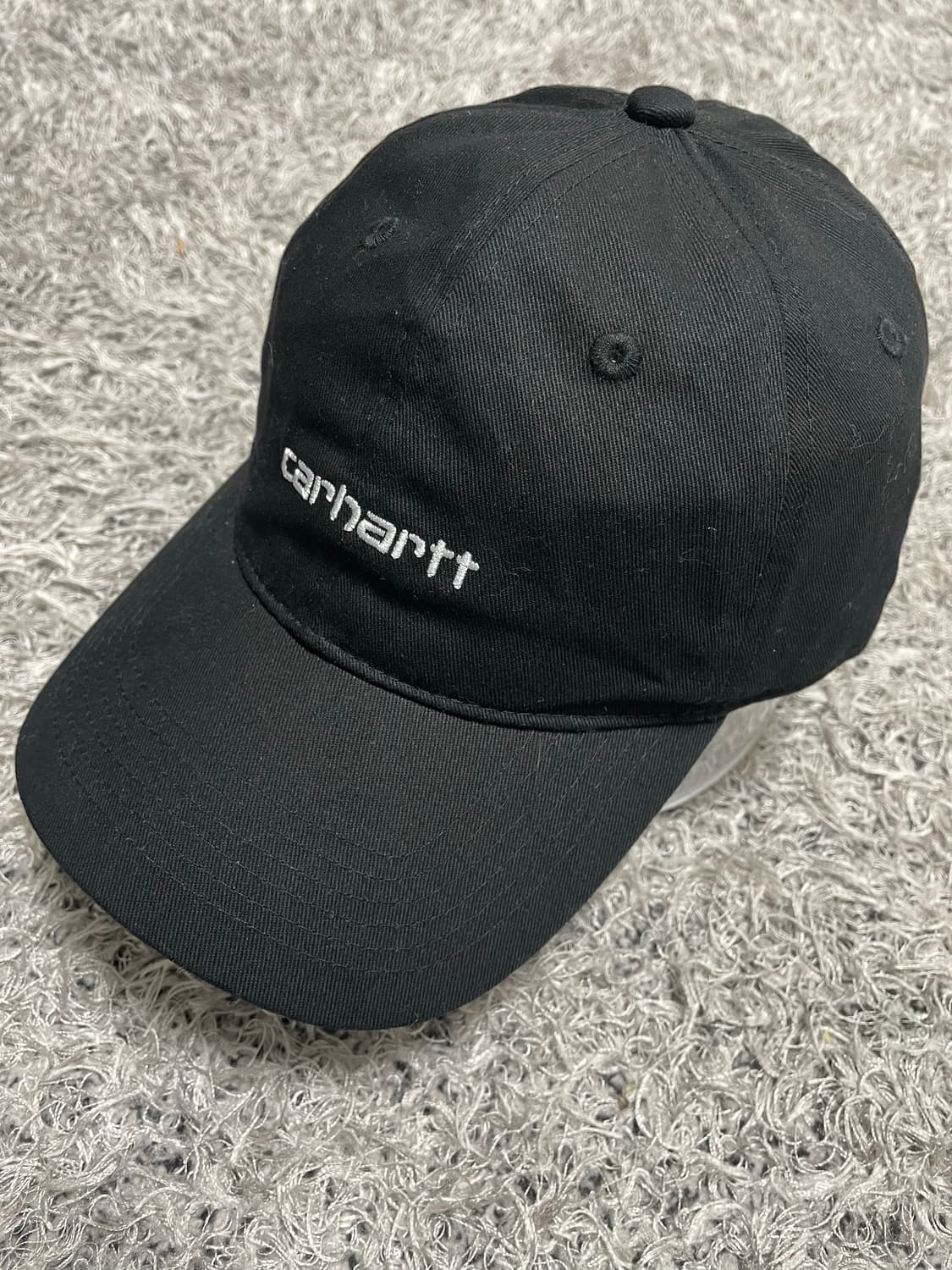 칼하트Carhartt 글씨로고 블랙 코튼 캡 Free 상품이미지1