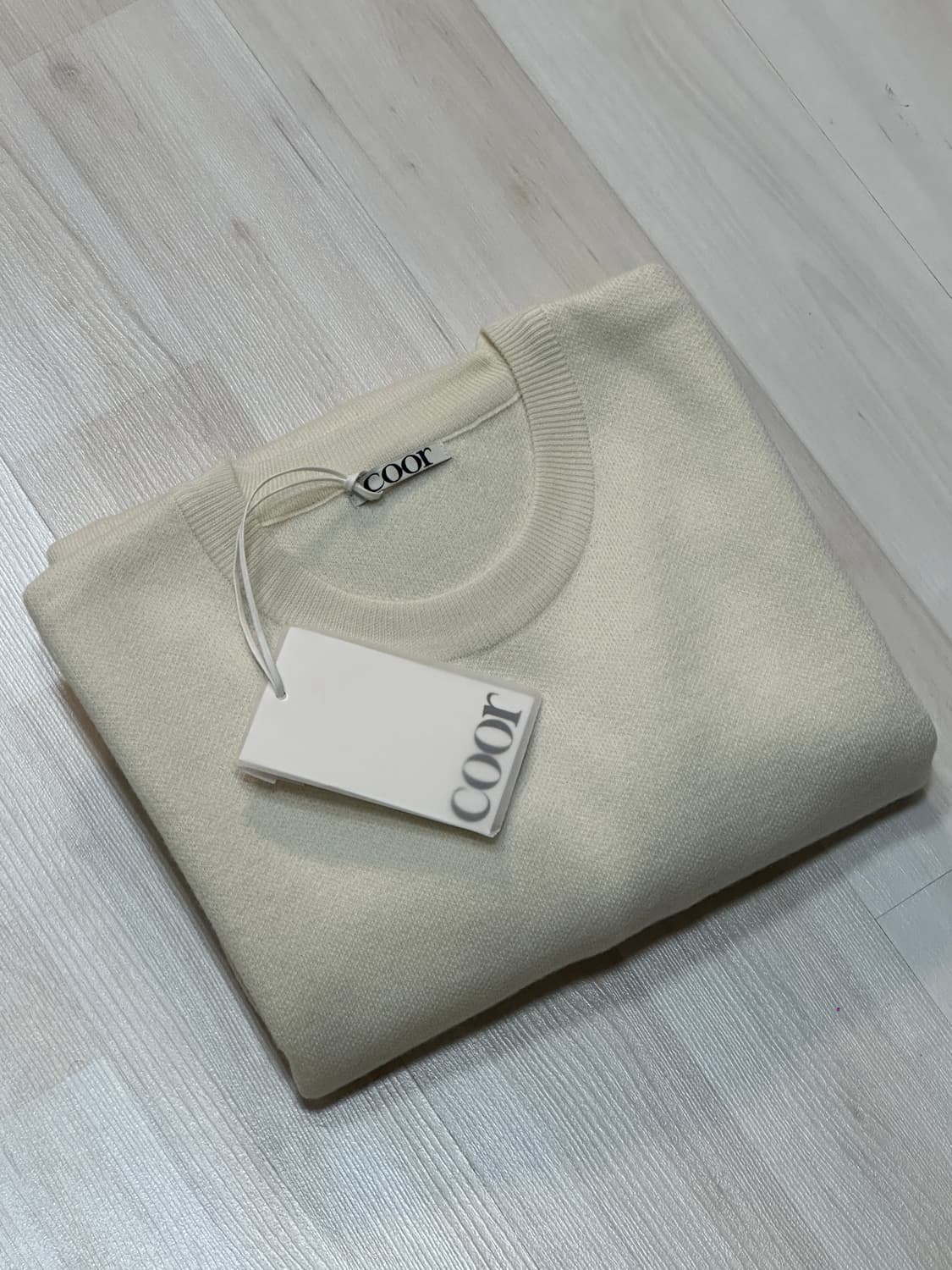 23fw)미시착)쿠어 coor 캐시미어 울 니트 아이보리/L 상품이미지3