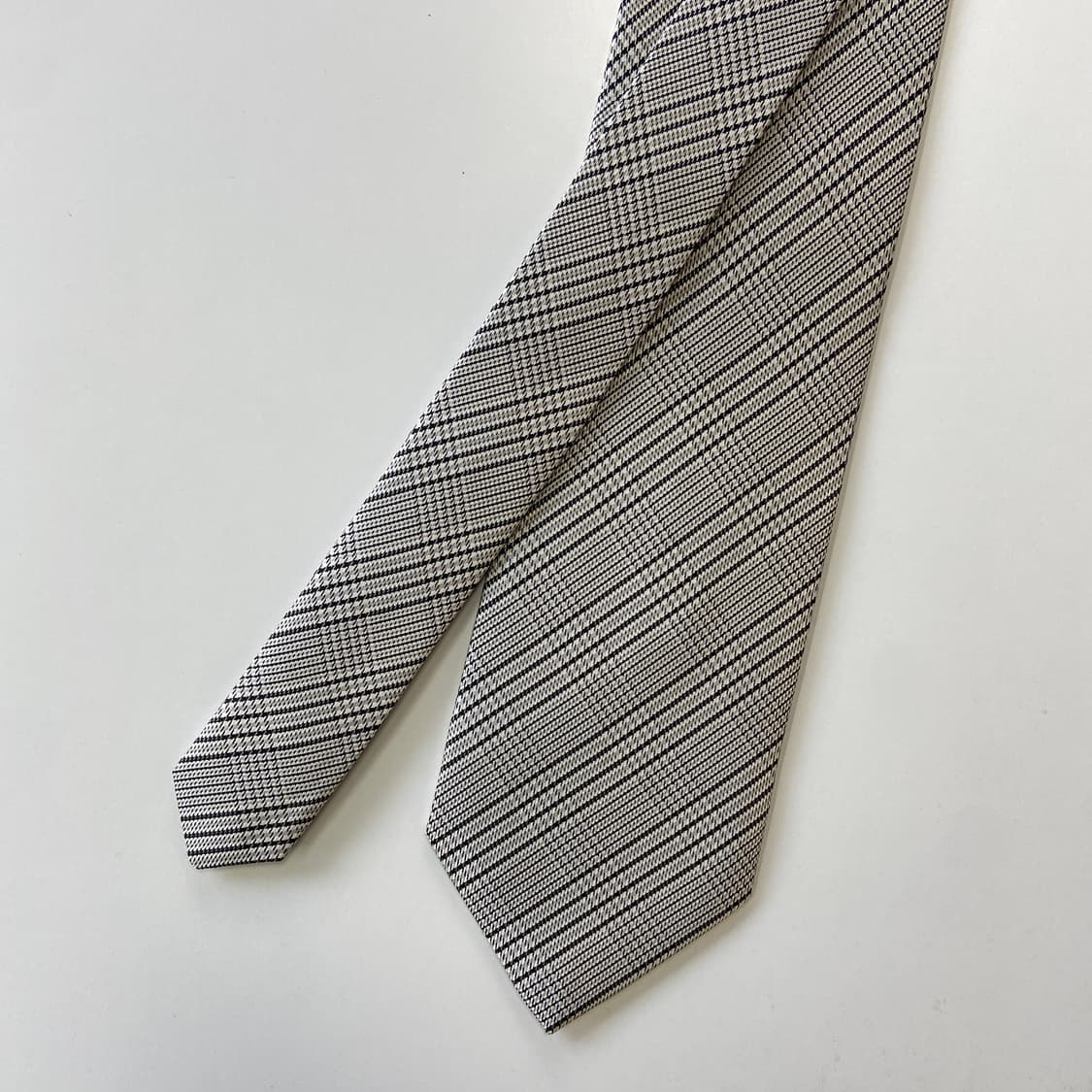 새상품급 DOMO 체크 실크넥타이  상품이미지2