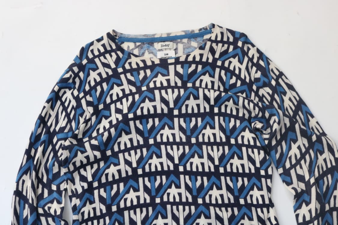 Vintage 55 빈티지 55 기하학 패턴 코튼 니트 스웨터 (L) 상품이미지3