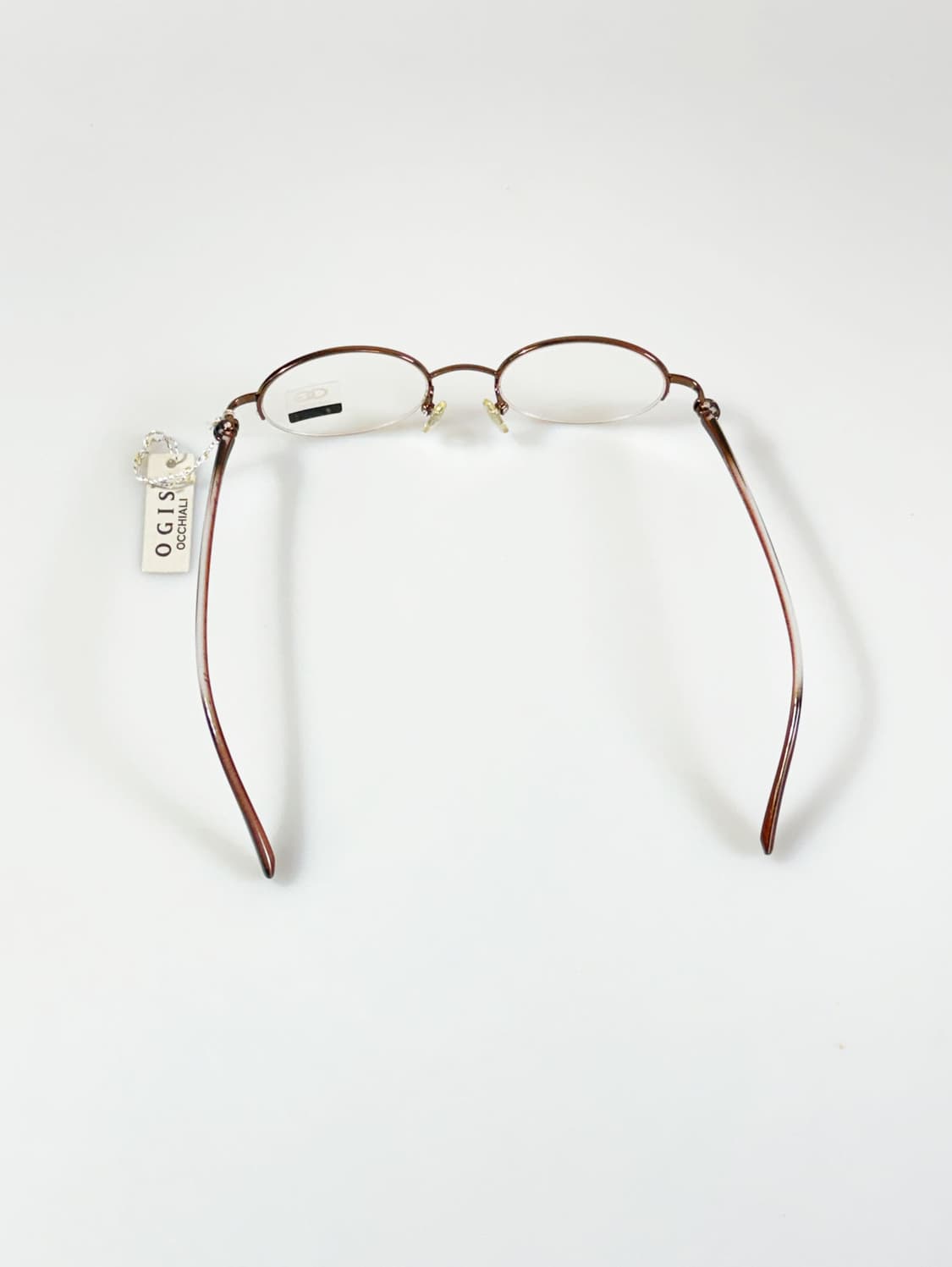 OGIS OCCHIALI 반무테 라운드 브라운 메탈 빈티지 안경 상품이미지5