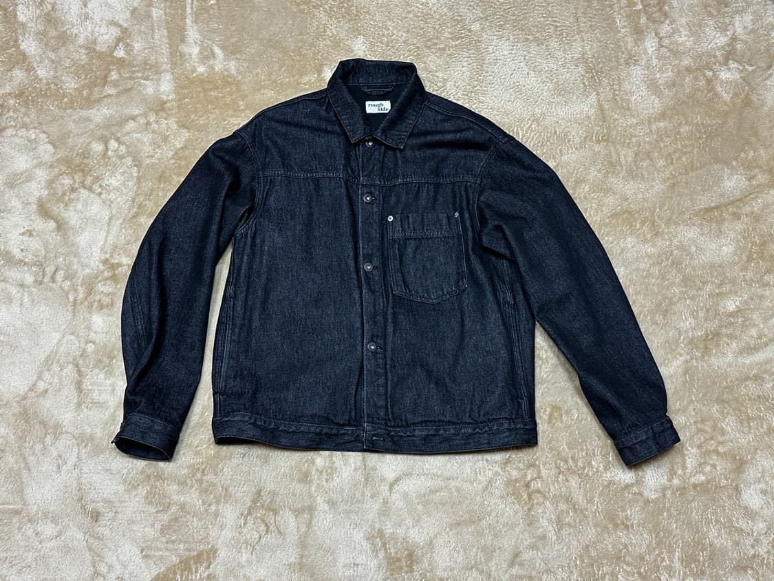 러프사이드 데님자켓 블랙 1사이즈(100) 상품이미지2