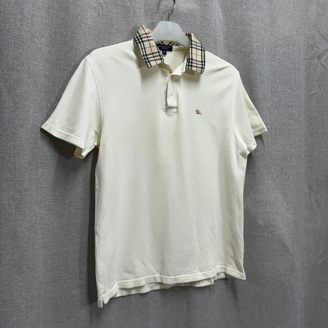 [해외M] 버버리 런던 아이보리 체크 카라 반팔 폴로티 상품이미지2