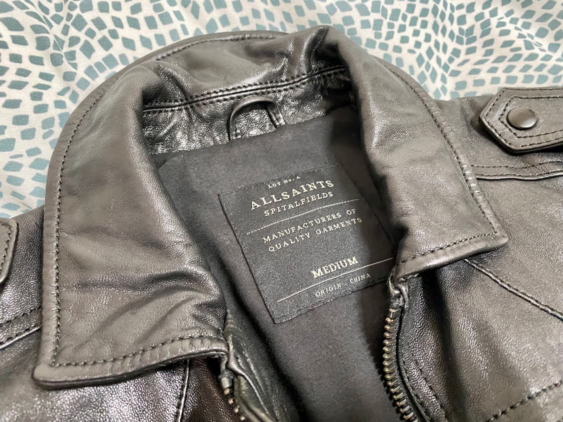 올세인츠 가죽 자켓 / 싱글 / M 상품이미지3