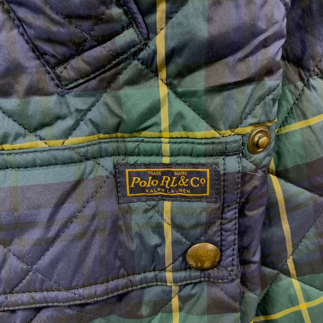 폴로 랄프로렌 신형 블랙와치 코듀로이카라 퀼팅 자켓 상품이미지4