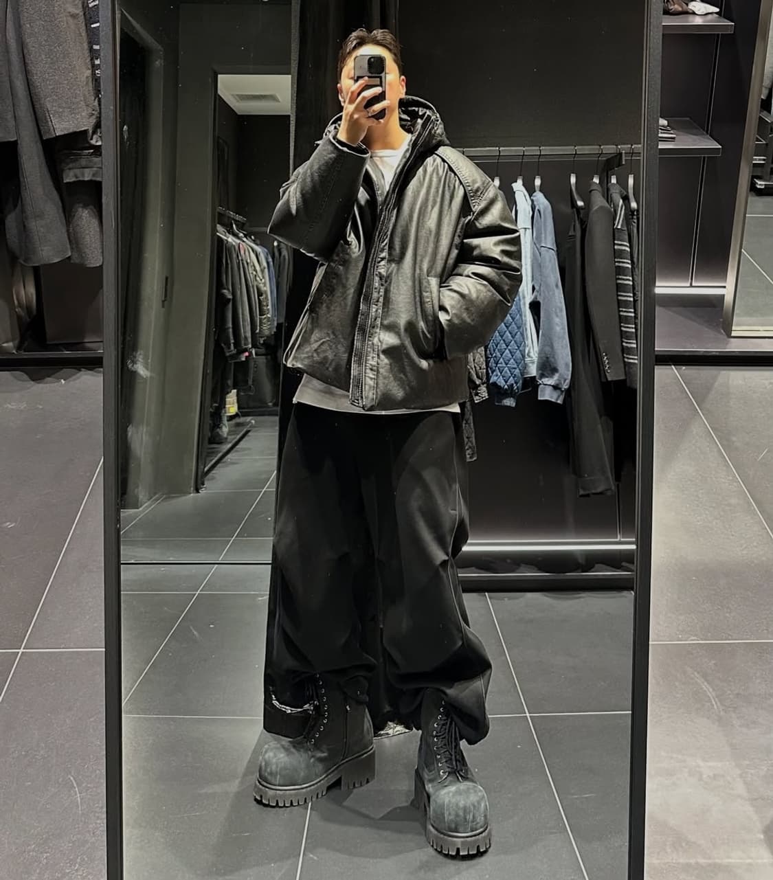 준지 24FW 209만 가죽 시어링 패딩 봄버 상품이미지3