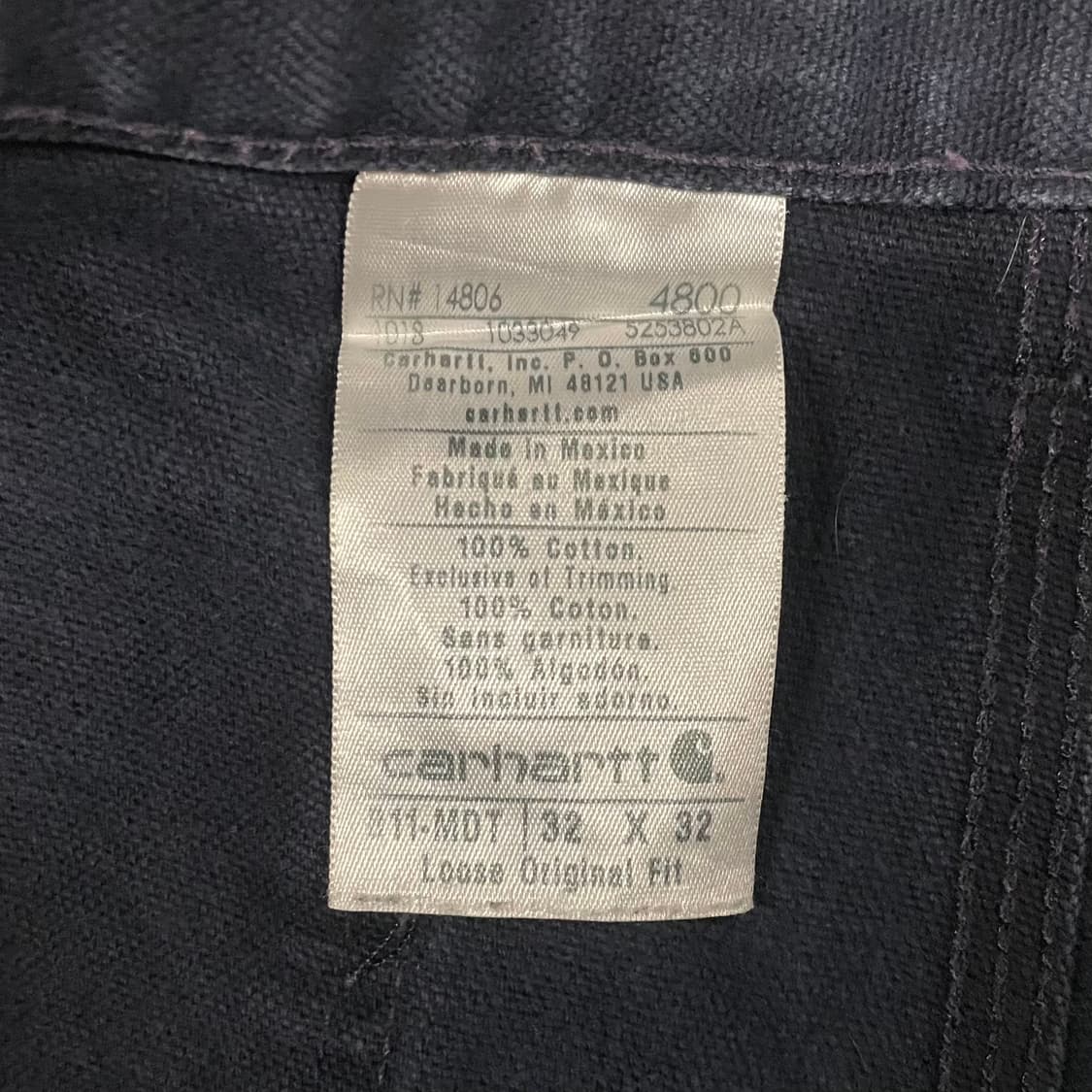 칼하트 B11 싱글니 카펜터 팬츠 (32“) 상품이미지6