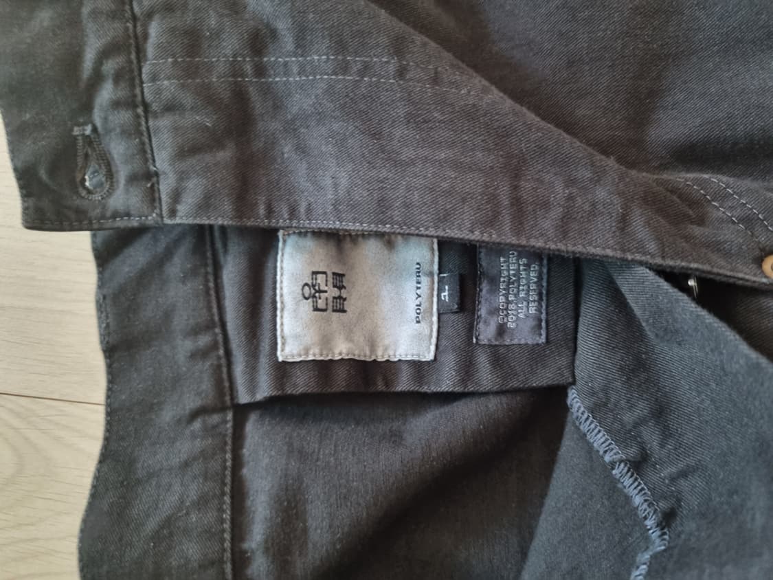 폴리테우 리벳 고시마 빈티지 차콜 1사이즈 상품이미지2