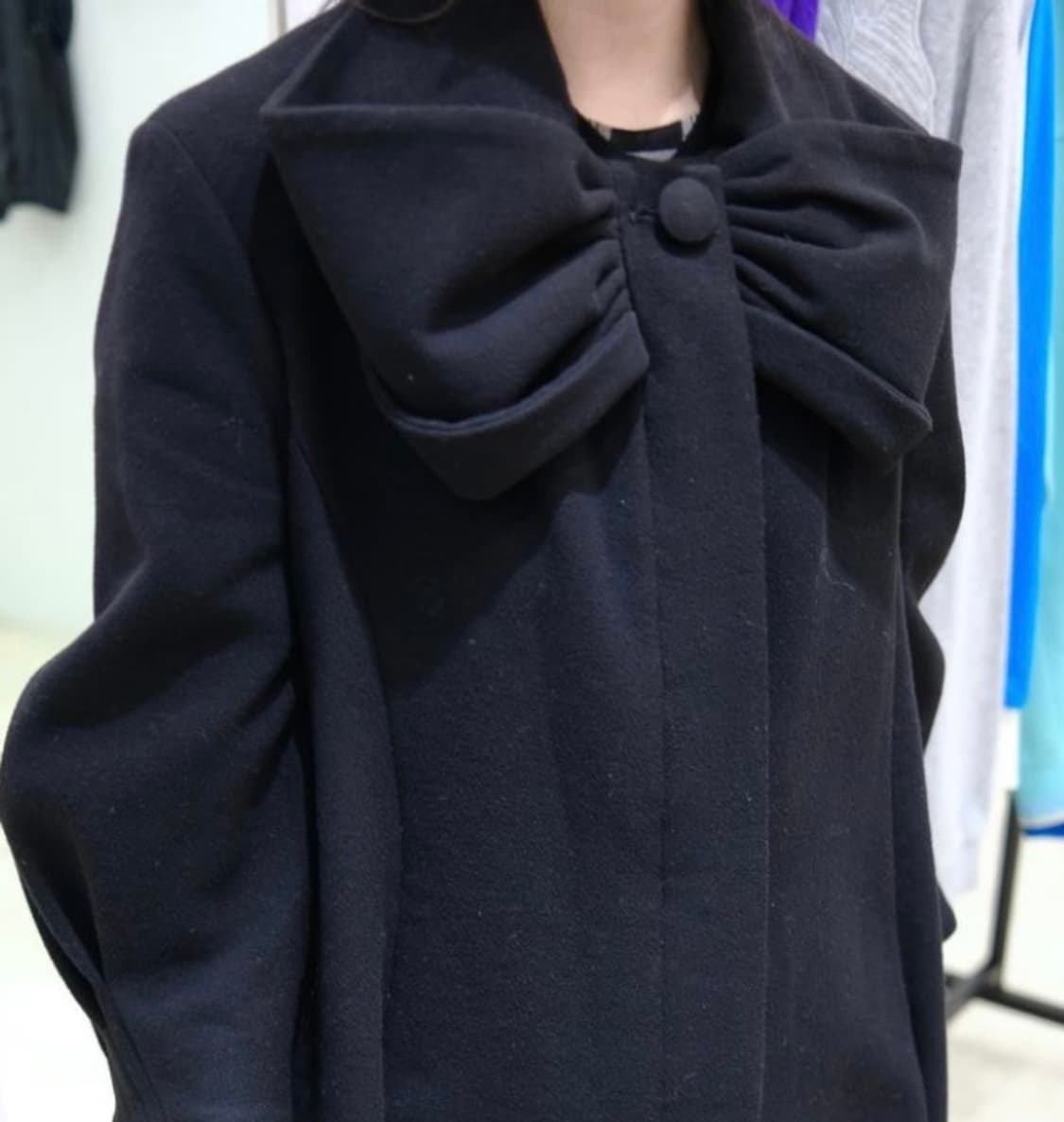 빈티지 리본카라 코트 상품이미지2