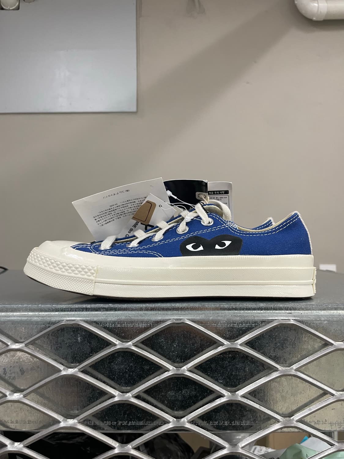 컨버스 x 꼼데 블루 로우 230mm(박스x)(gr-4619) 상품이미지1