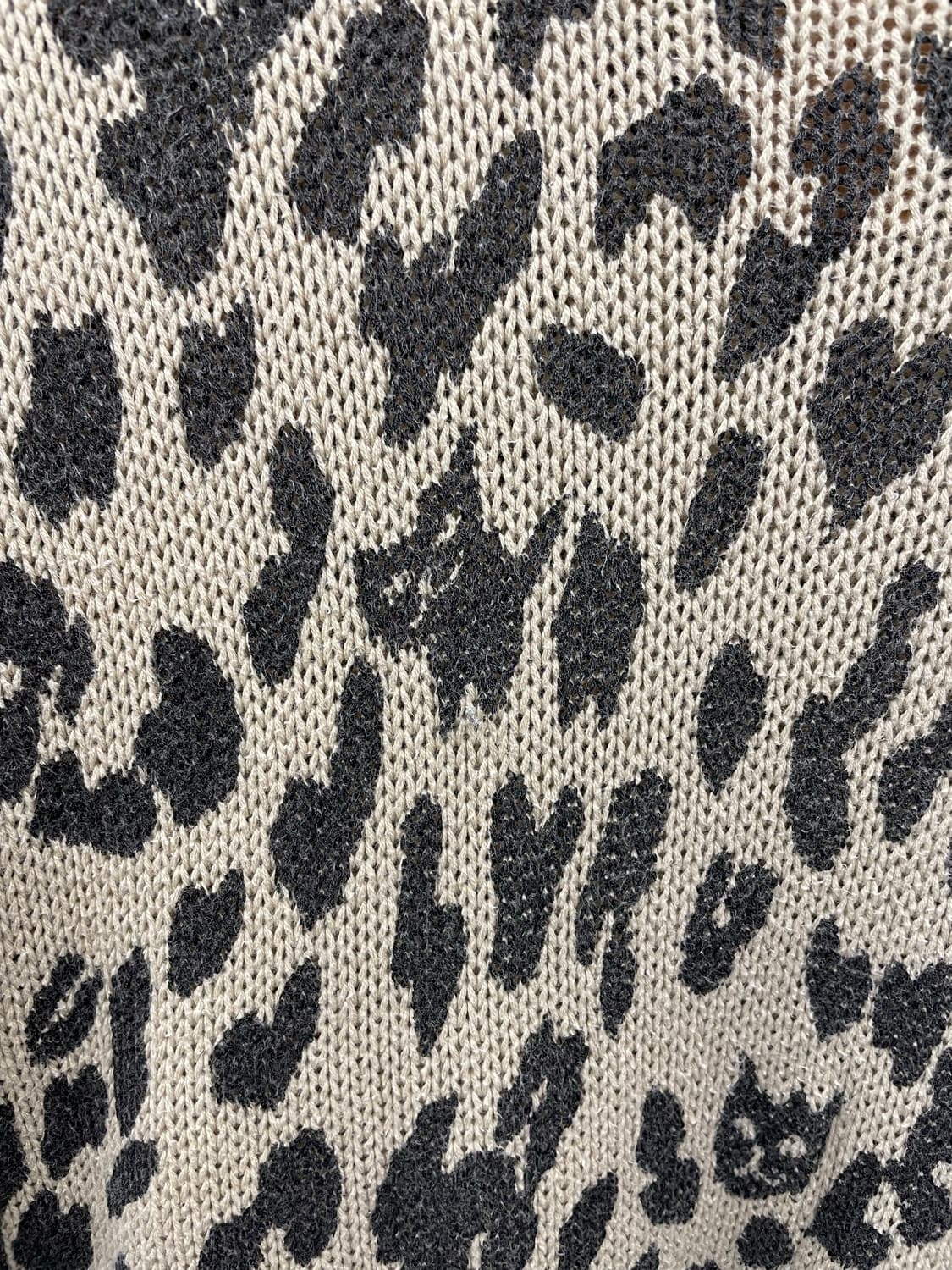 Japanese vtg CAT 갸루 레오파드 슬리브 상품이미지5