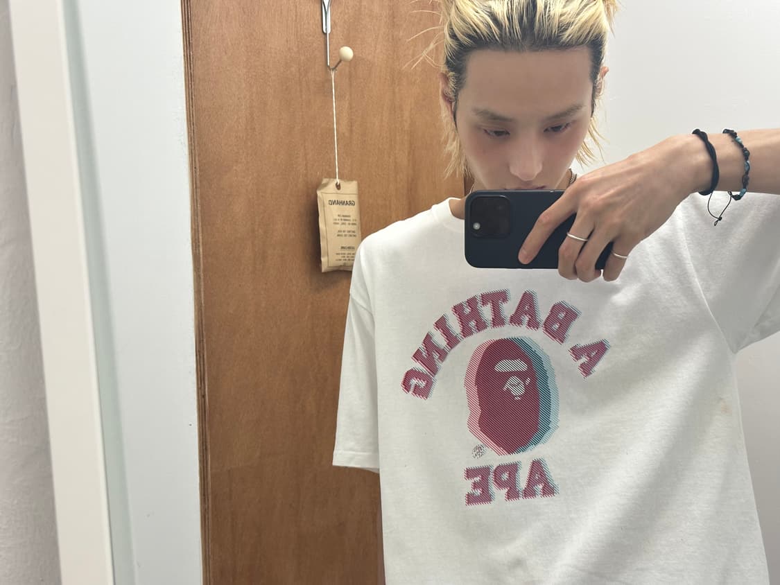 A BATHING APE Anaglyph College Logo Tee 상품이미지1