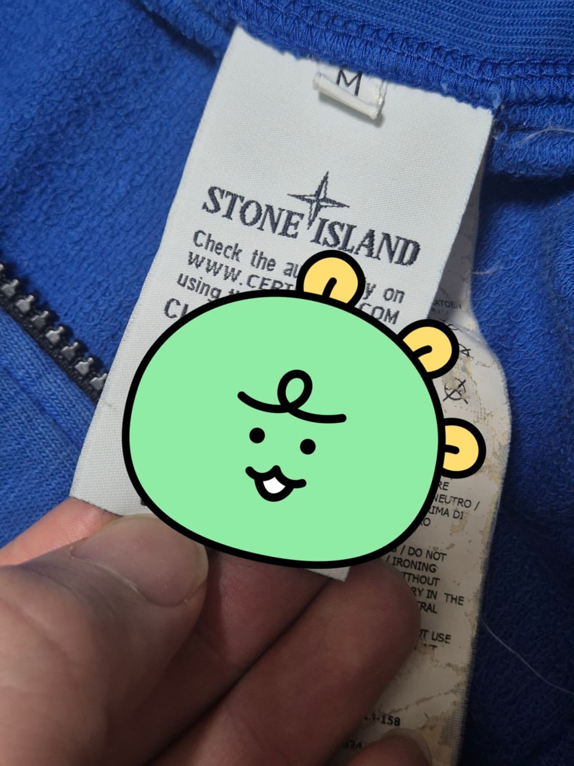 정품 스톤아일랜드 후드집업 95-M 파란색  상품이미지8