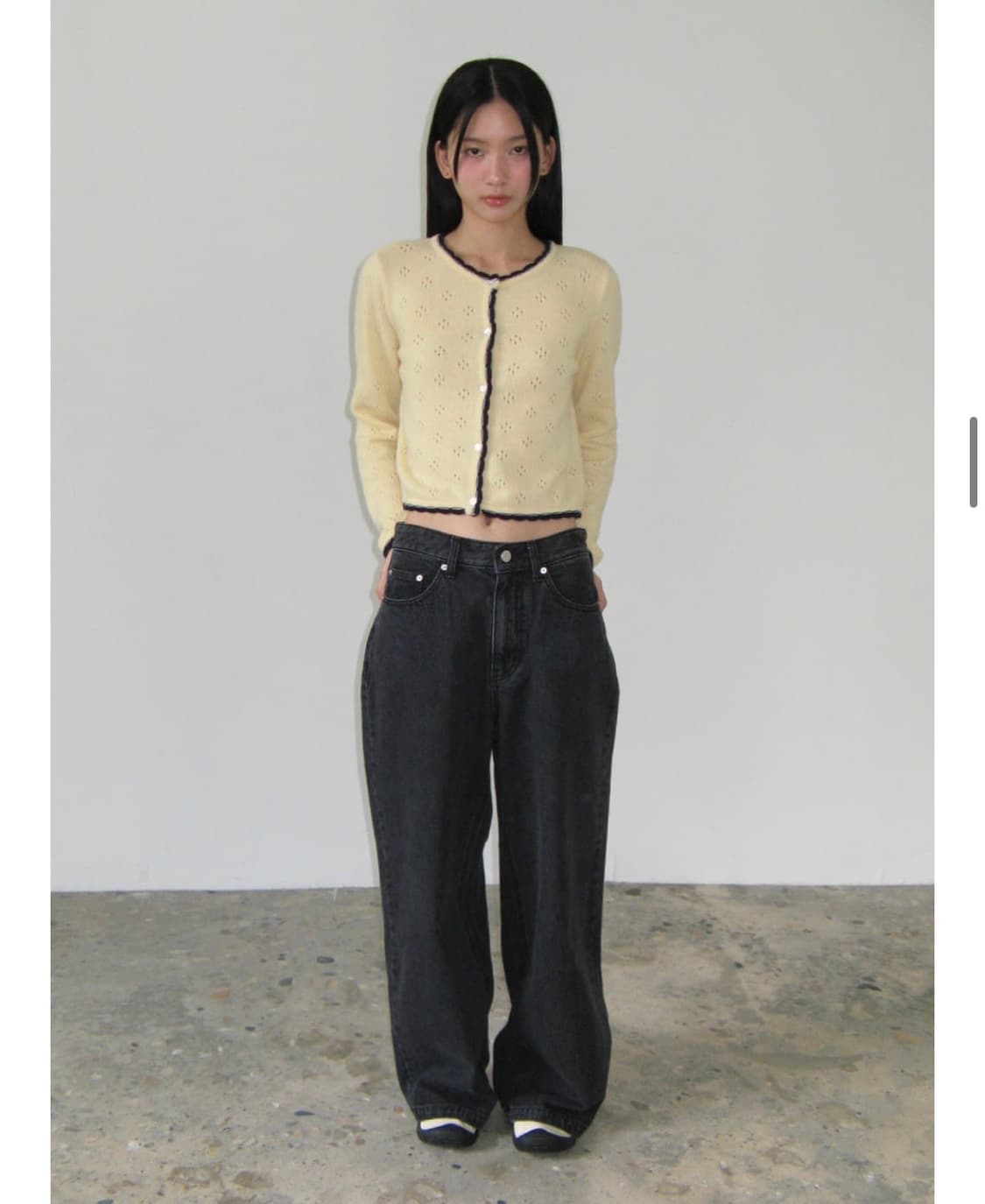 론론 하트 버튼 가디건 상품이미지2