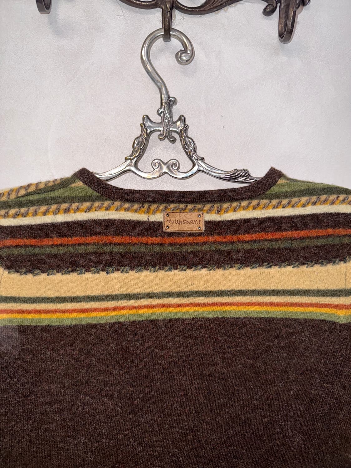 Thursday Island brown bohemian stripe 니트 상품이미지8