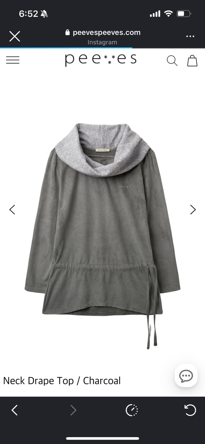 Peevespeeves 넥 드롭 탑 상품이미지1