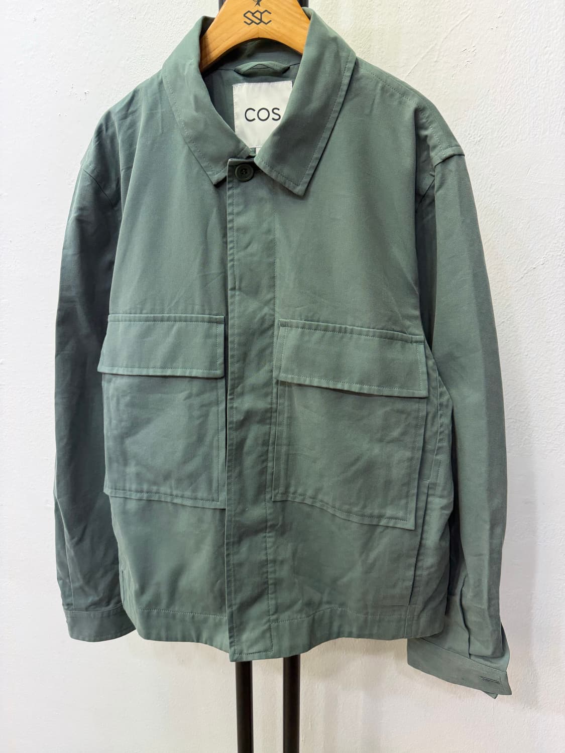 정품) COS 코스 남성 오버핏 포켓 자켓 그린 S 상품이미지3