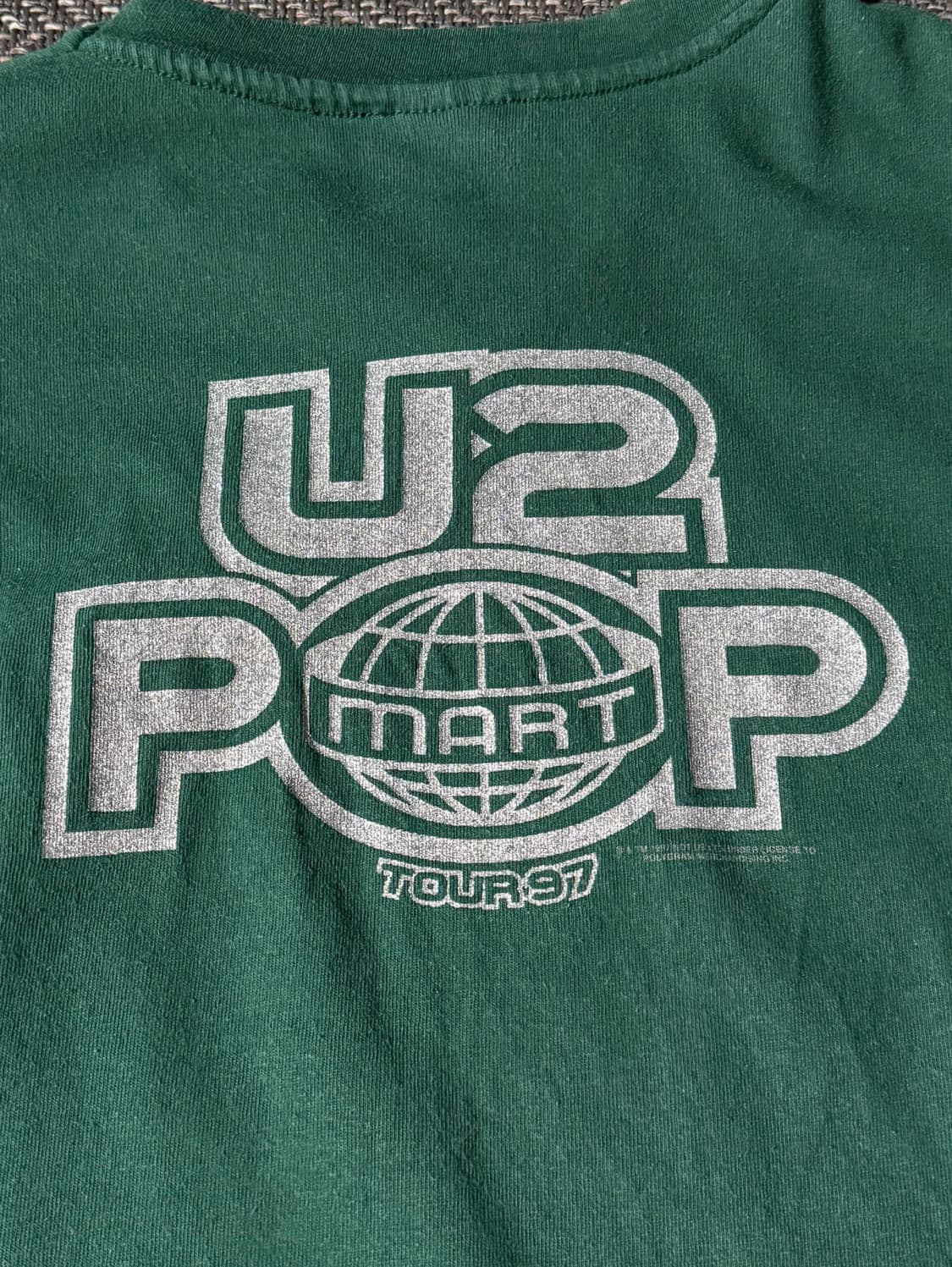 1997s U2 팝마트 투어 빈티지 싱글 스티치 티셔츠 (105) 상품이미지8