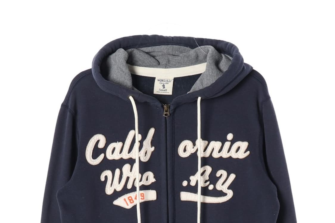 후아유 캘리포니아 빈티지 네이비 후드집업 XS 상품이미지3