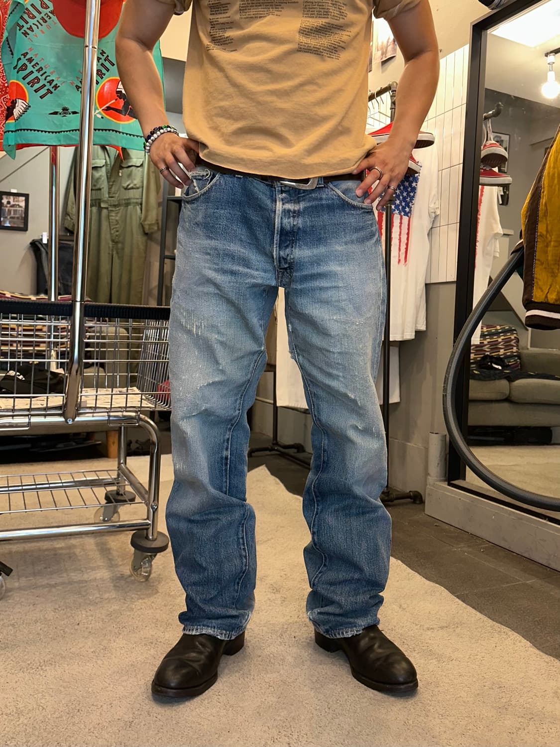 Denime repair detail denim washed pants 상품이미지2