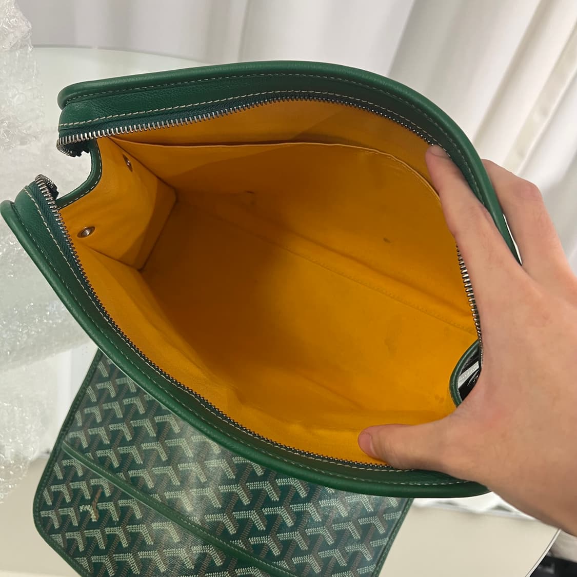 고야드 쥬방스 클러치 GM 스페셜 그린 상품이미지5