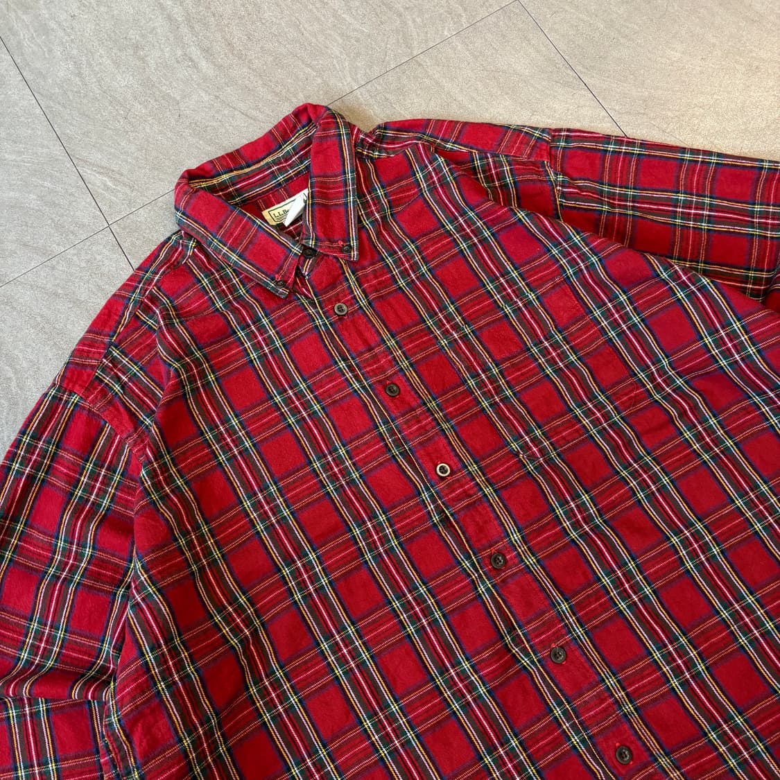 L.L.bean 레드 체크 정품 엘엘빈 플란넬 셔츠 상품이미지2