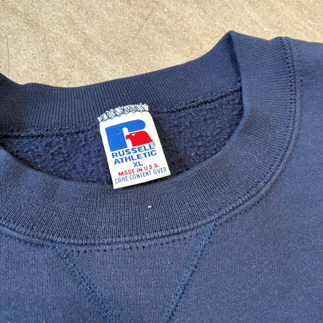 90s 90년대 미국 생산 러셀 블랭크 네이비 스웻셔츠 상품이미지5