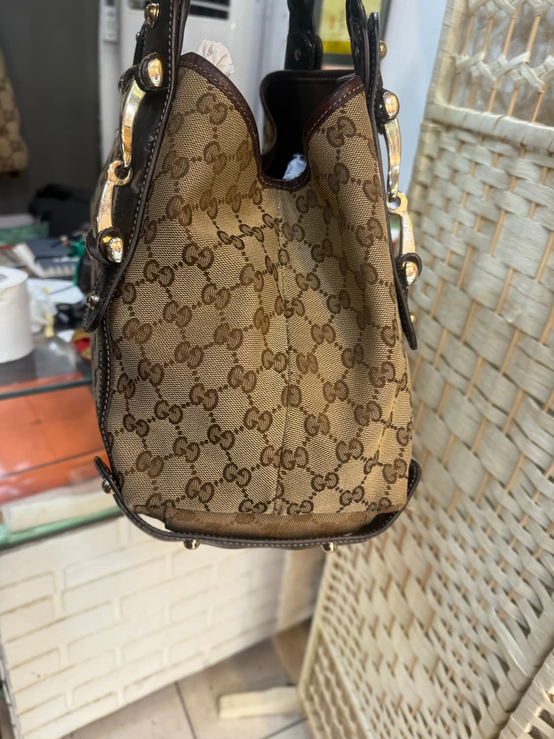 정품 구찌 자가드 호스빗 숄더백 팝니다 상품이미지4