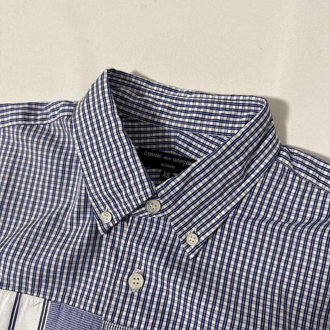 15aw 꼼데가르송 옴므 패치워크 셔츠 xs 상품이미지5