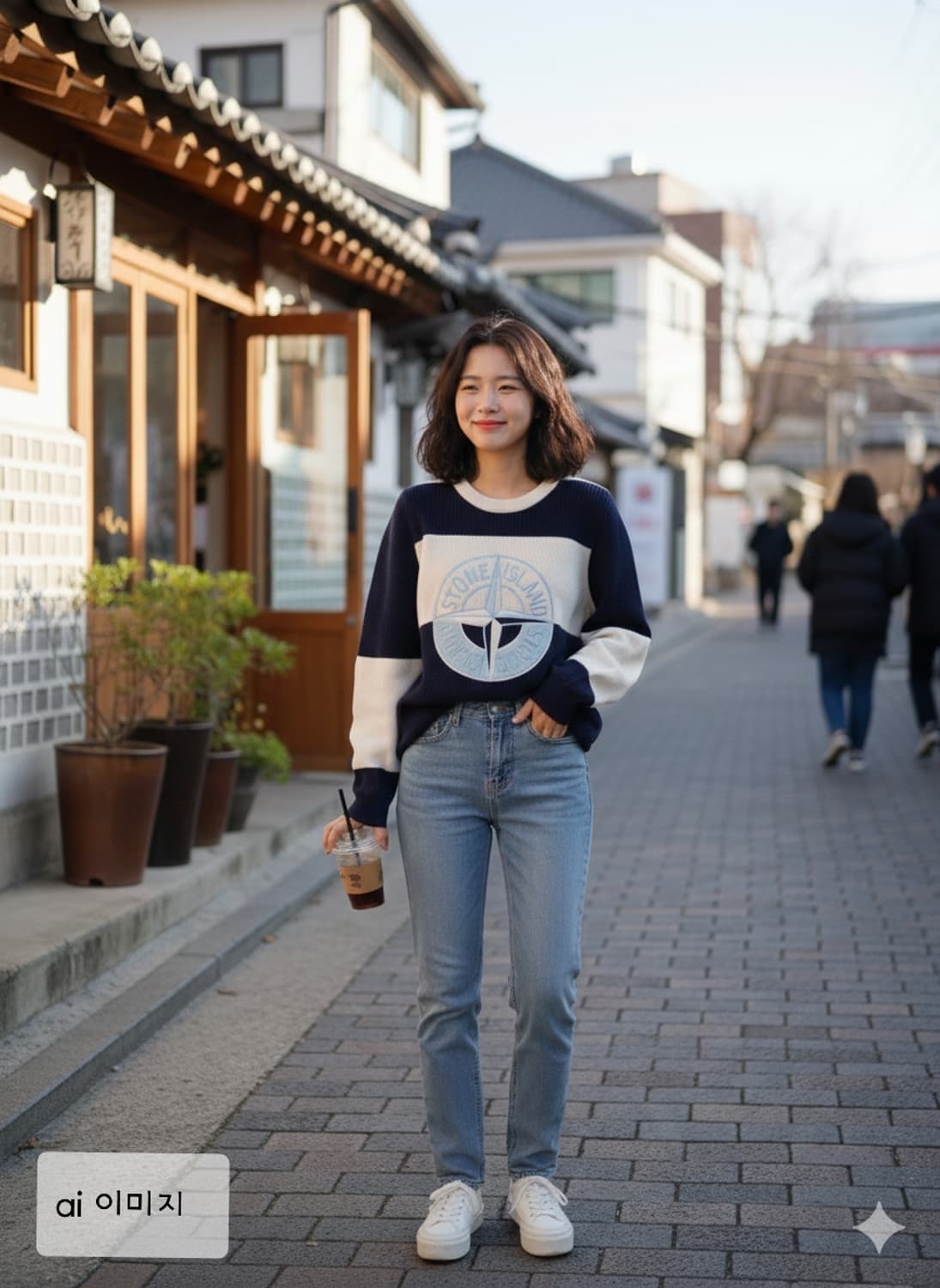 [12/44~55/정품] 스톤아일랜드 캐시미어혼방 빅로고니트 상품이미지10