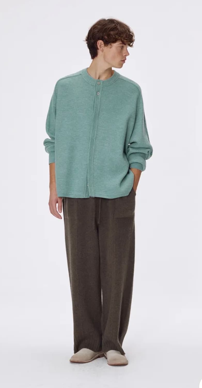 우마뭉 라운드넥 가디건 민트 M 상품이미지2