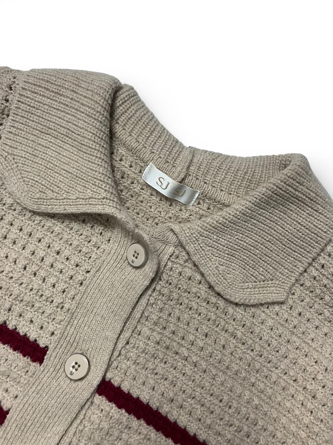 SJSJ 레드 스트라이프 니트 가디건 F 상품이미지6