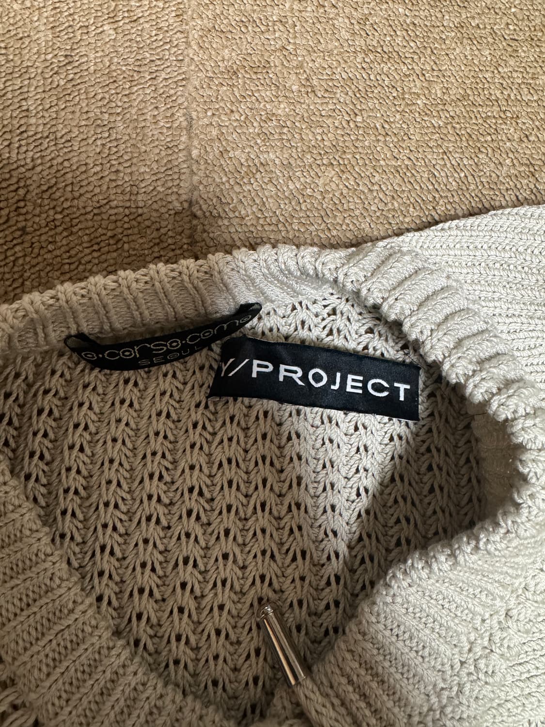 와이프로젝트 유니섹스 더블넥 니트 팝니다 상품이미지6