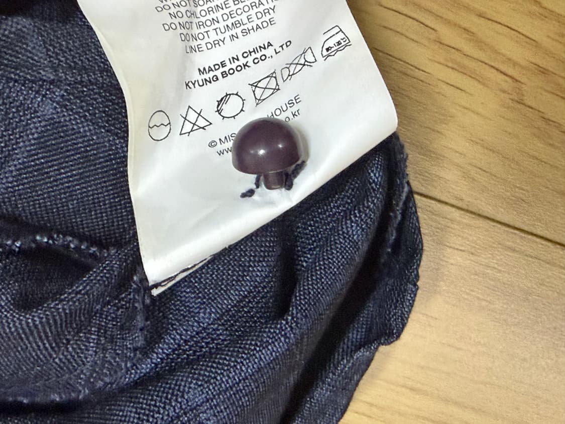 미스치프 체커드 숏슬리브 셔츠 네이비 M 상품이미지4