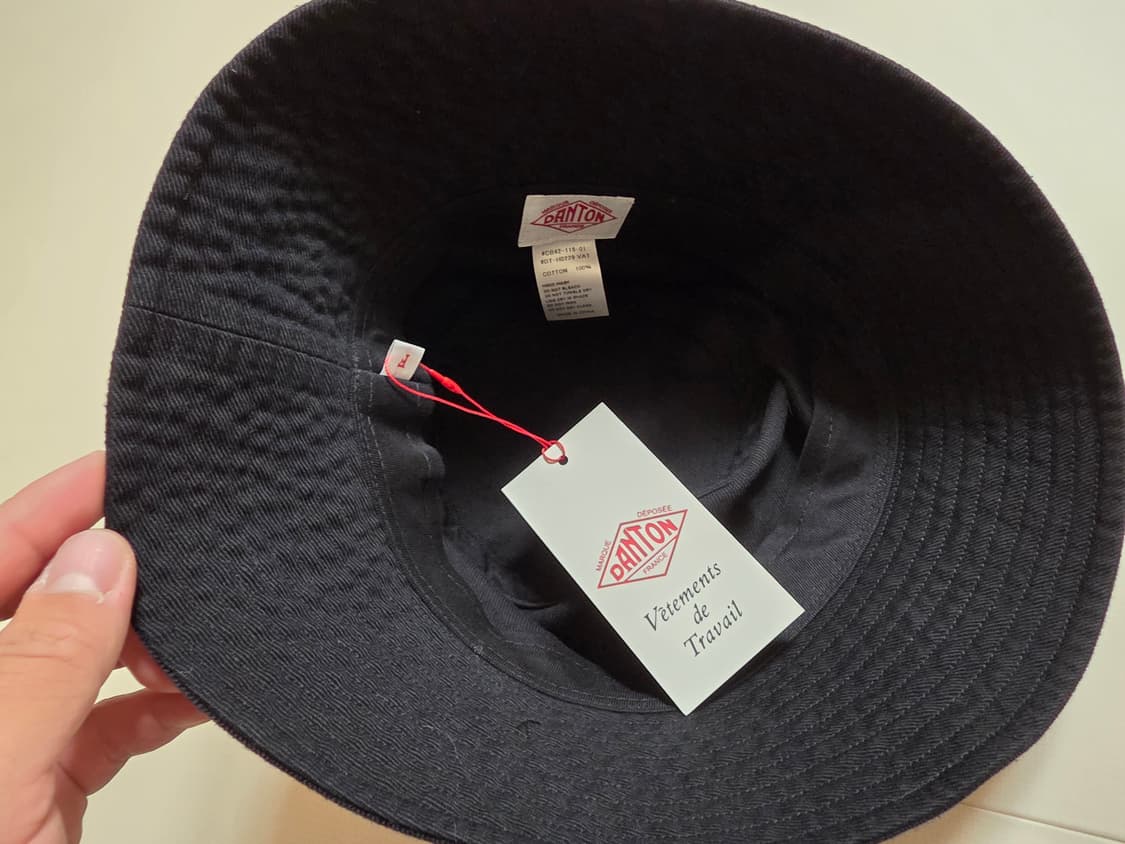 단톤 코튼 트월 버킷햇 블랙 상품이미지2