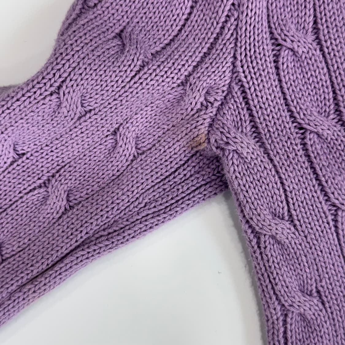 Polo 폴로 옐로우 포니 라이트퍼플 브이넥 니트 상품이미지7