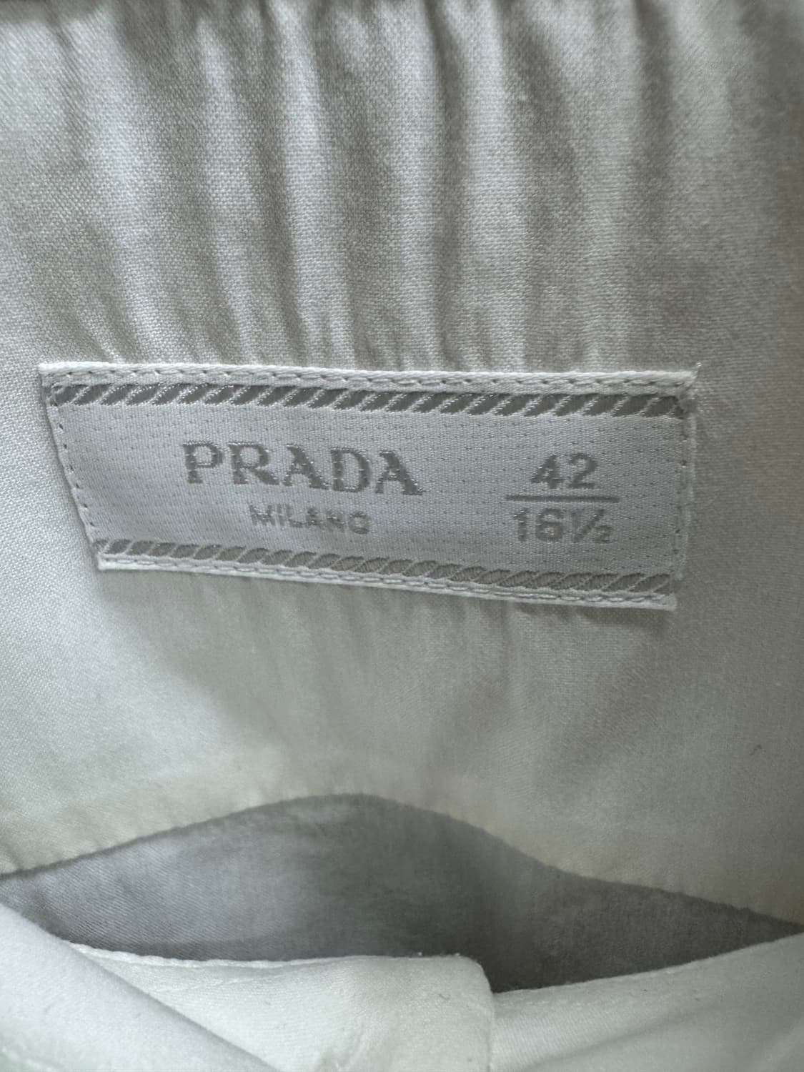 프라다 스트레치 코튼 솔리드 셔츠 42(XL~2XL) 상품이미지7