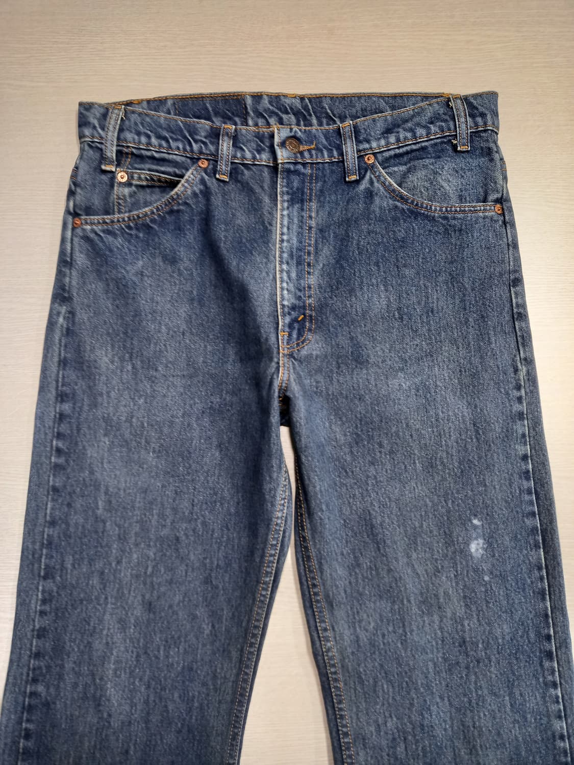 34 95's 리바이스505 오렌지탭 일자진 진청 배색진 34-574 상품이미지3