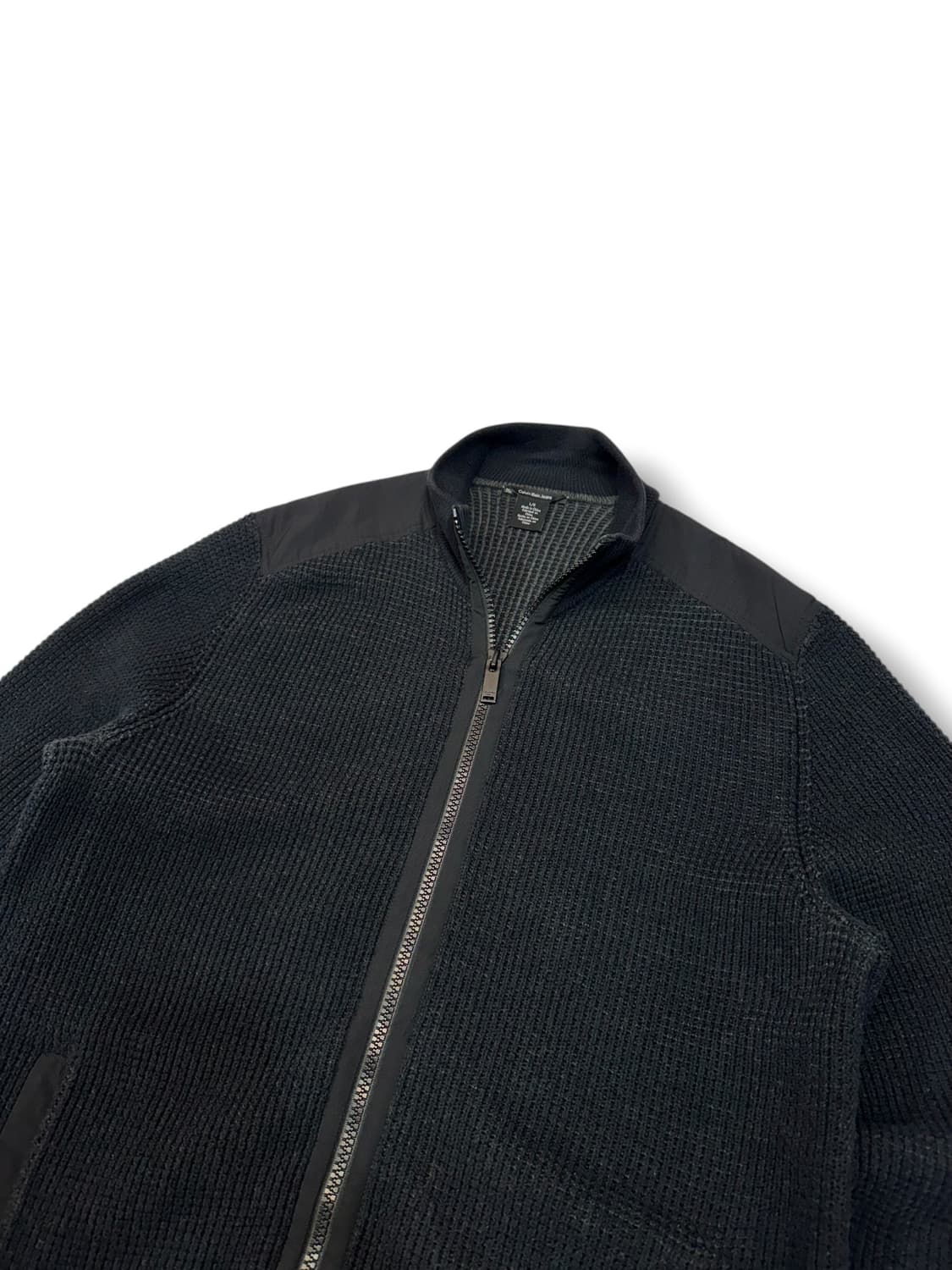 캘빈클라인 진스 모크넥 와플 니트 집업 (L)   상품이미지2