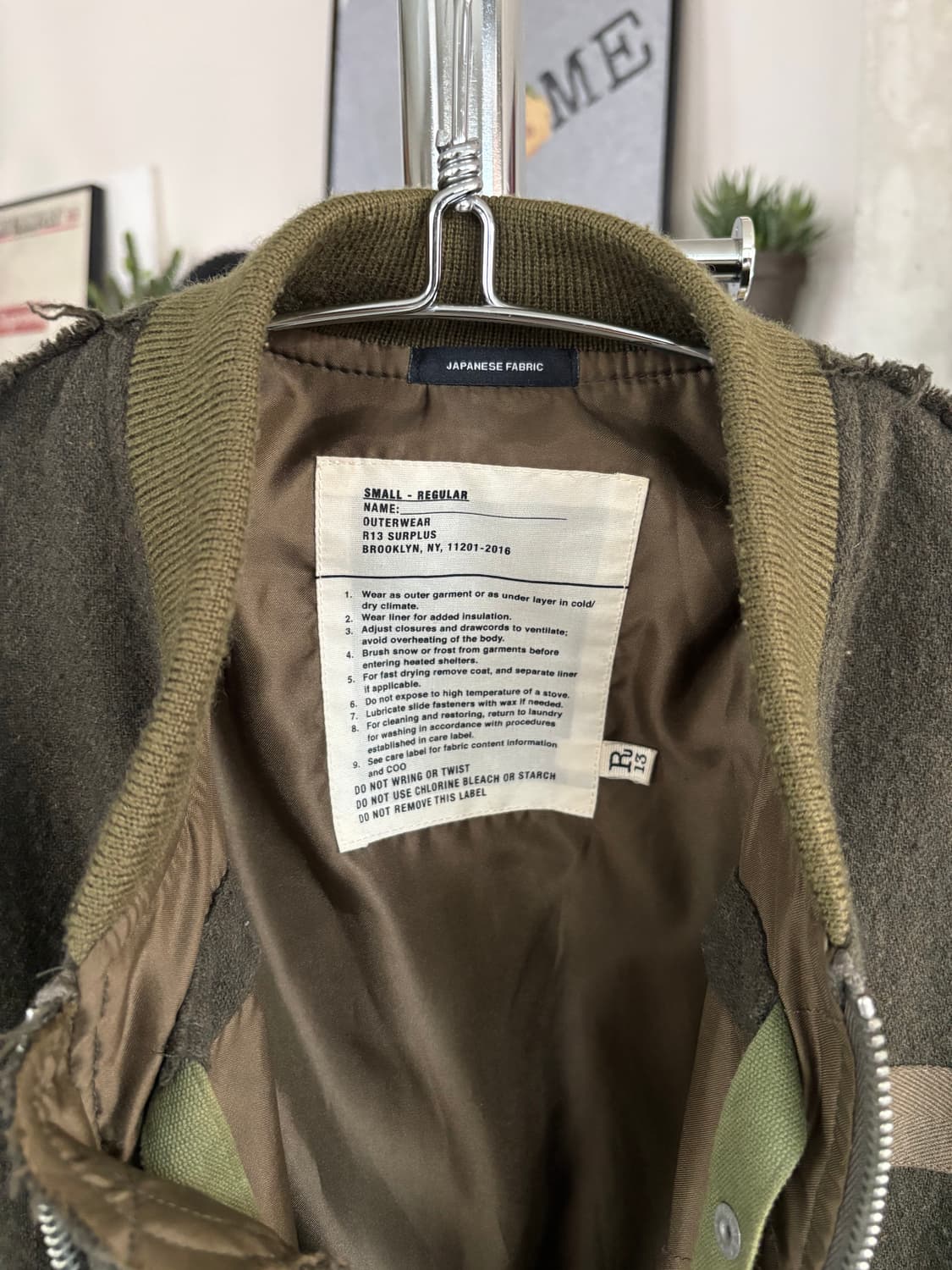 R13 알써틴 봄버 자켓 상품이미지6