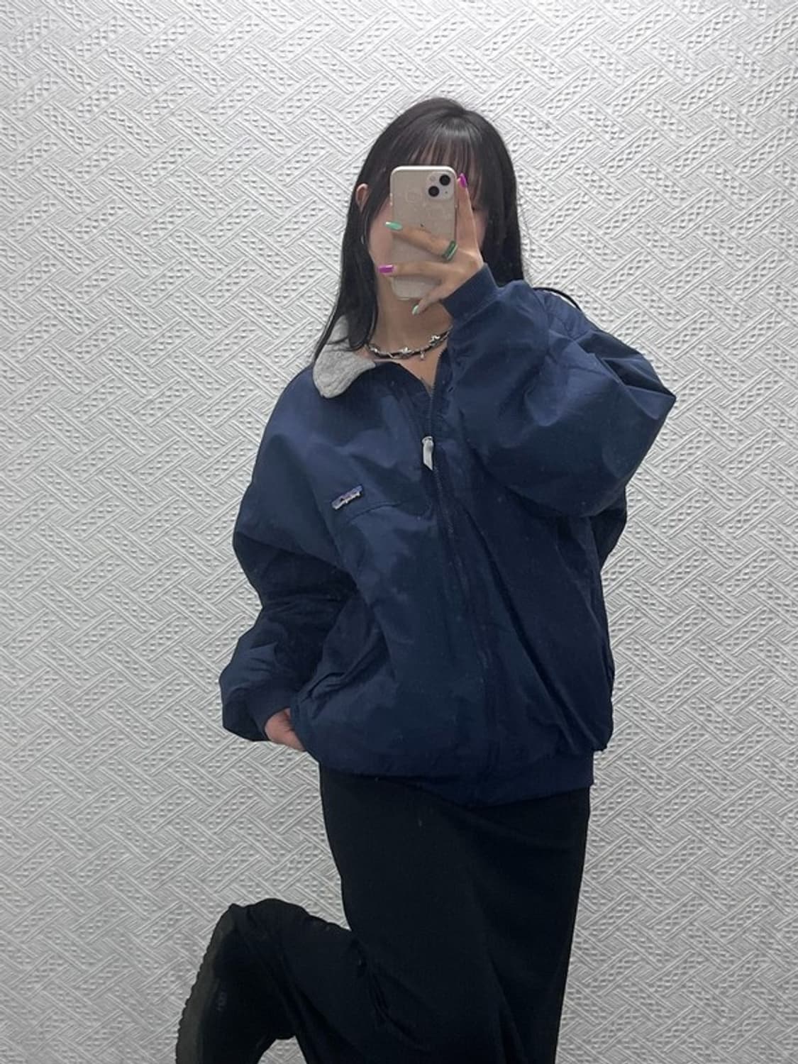 파타고니아 테크웨어 쉘드 신칠라 바람막이 양털 자켓 L C07215 상품이미지2