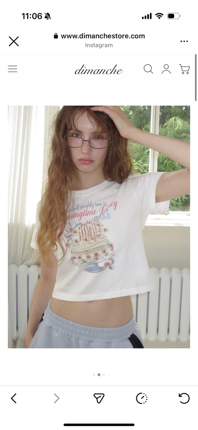 디망쉬 cake crop t-shirt 상품이미지1
