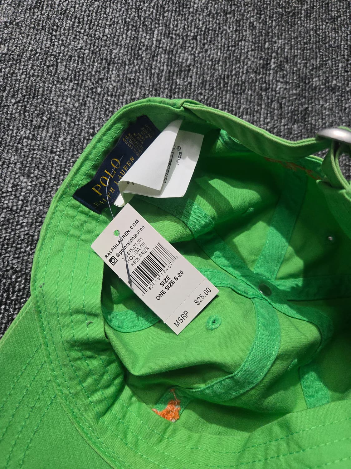 폴로 랄프로렌 초록색 볼캡 새상품 상품이미지3