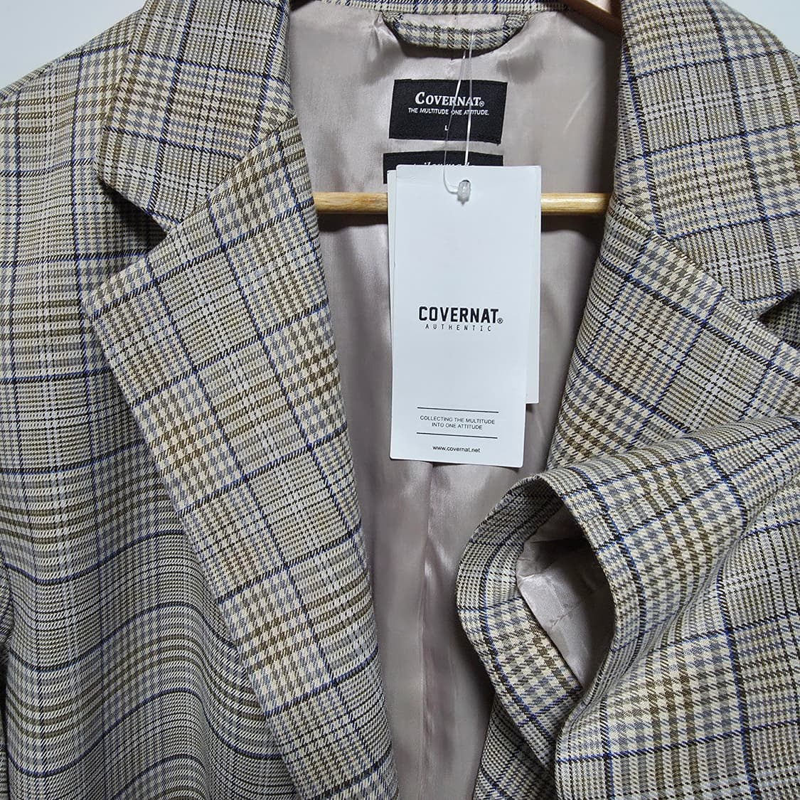 커버낫 정장코트 블레이저 체크자켓 코트 L 상품이미지5